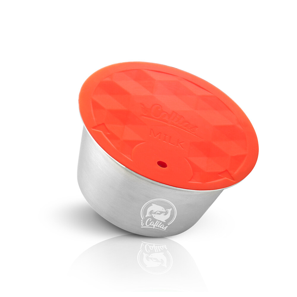 Leyfeng Reusable Milk Capsule Stainless Steel Refillable Milk Foam Pod Compatible with Dolce Gusto