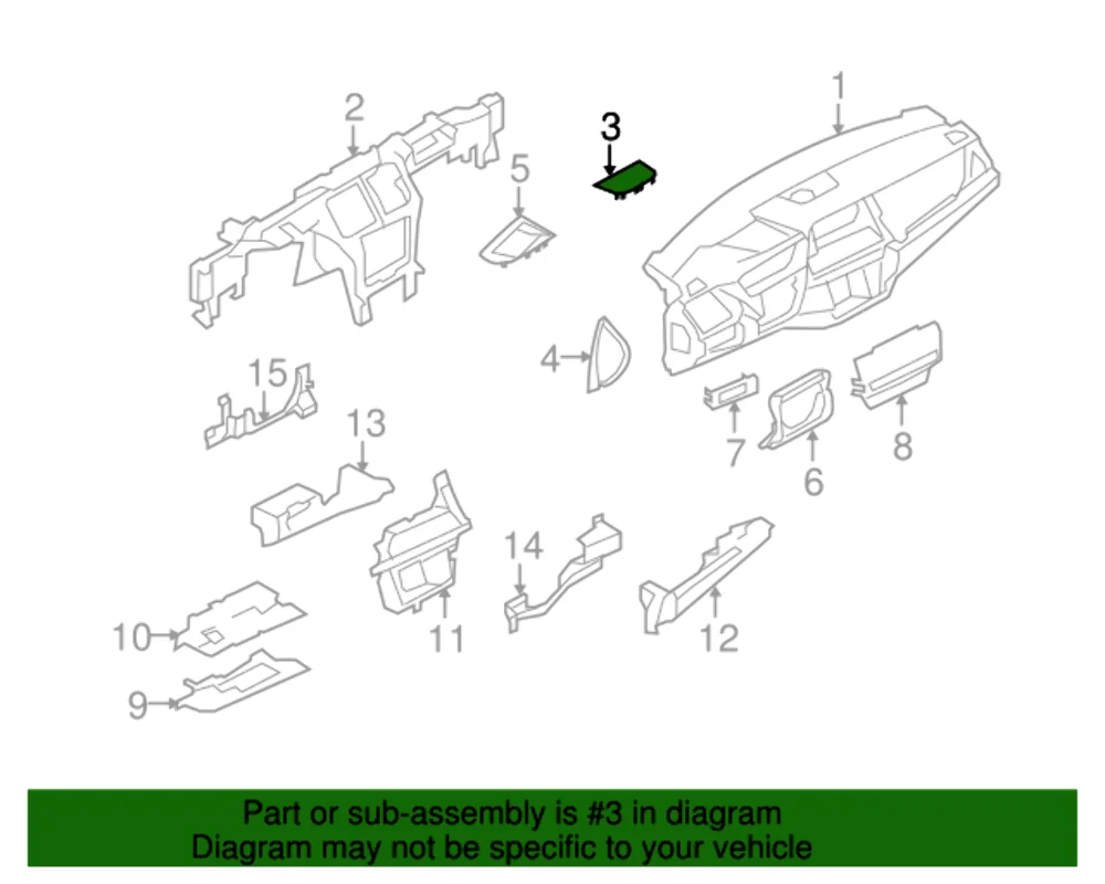 New Genuine BMW Loudspeaker Cover (2007-2014) OE 51457161796