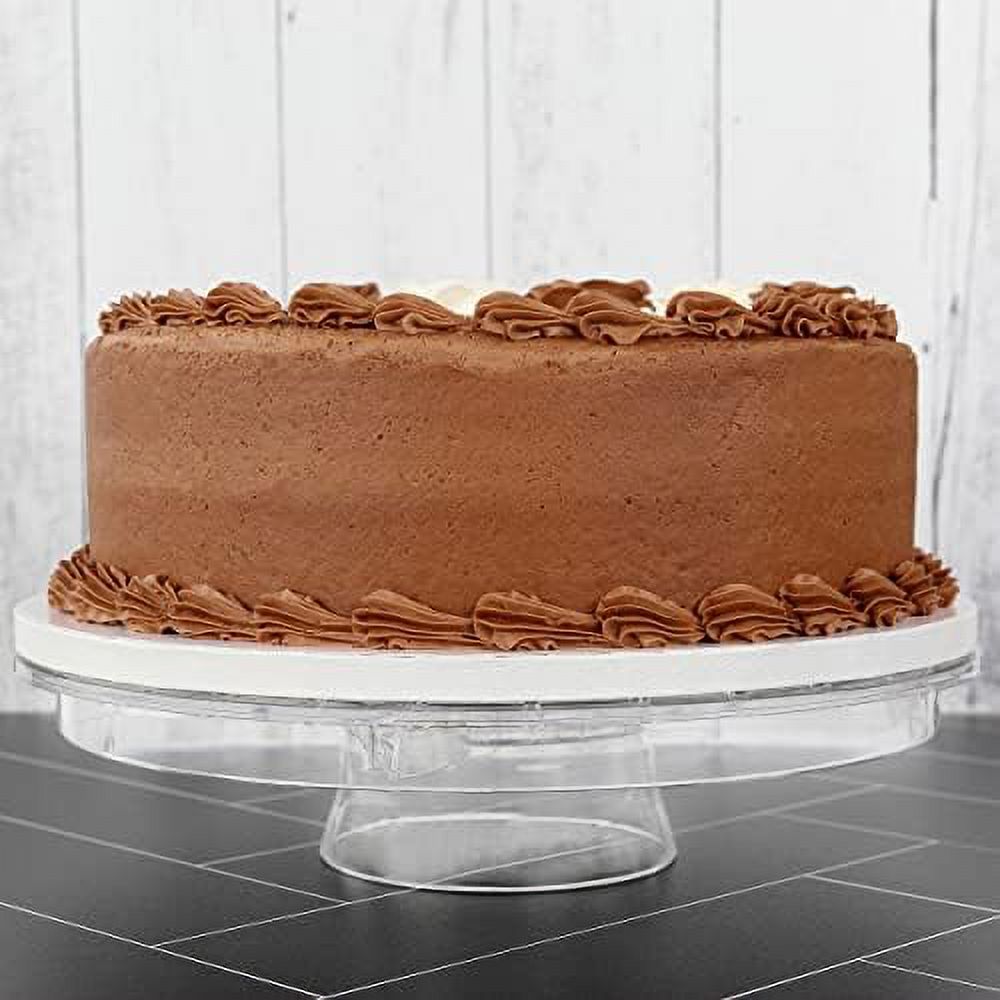 Clear Cake Stand With Dome Cover Lid - 12In Multi-Function Cake Plate Serving Platter And Punch Bowl Set