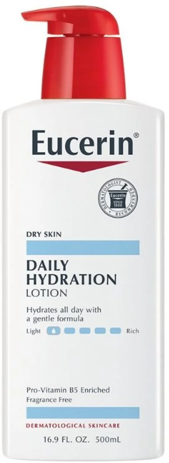 Eucerin Daily Hydration Moisturizing Lotion, Fragrance Free 16.9 oz (Pack of 4)