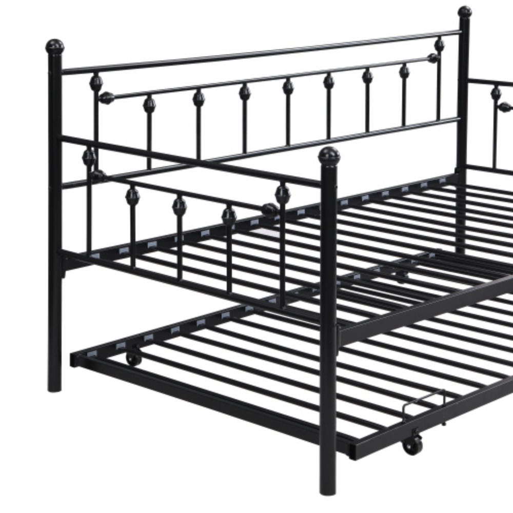 Daybed with trundle BLACK Black + Metal
