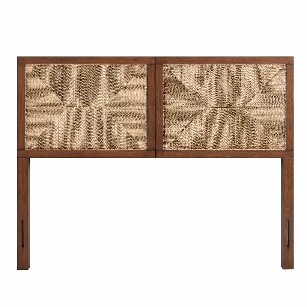Gracie Mills Talitha Handcrafted Seagrass Queen Headboard - GRACE-15119