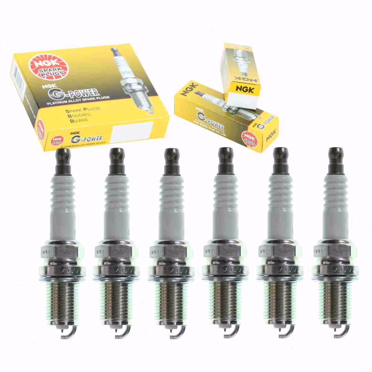 6 pc NGK G-Power Spark Plugs compatible with Nissan 300ZX 3.0L V6 1990-1996