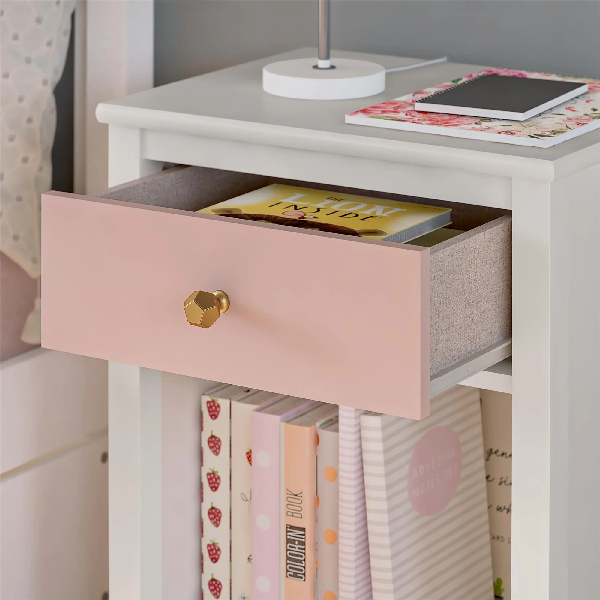 Little Seeds Monarch Hill Poppy Nightstand, Pink