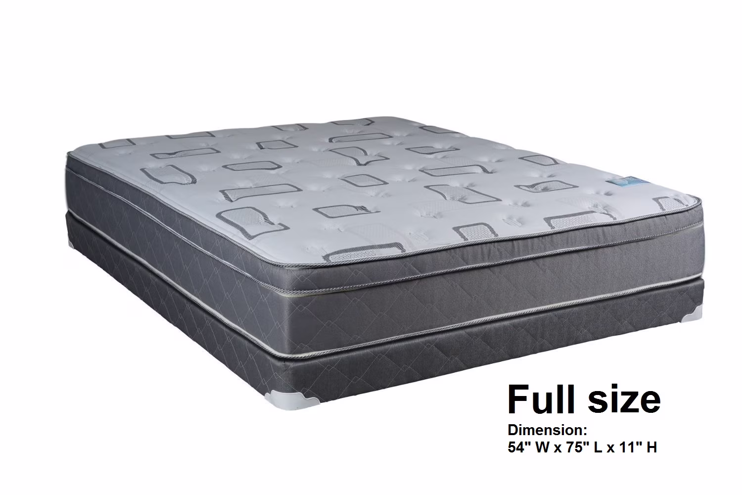 Natural Trophy Full Medium Plush Eurotop Mattress & Box Spring - Sleep System with Enhanced Foam Encased Support, Fully Assembled, Orthopedic, Longlasting by Dream Solutions USA