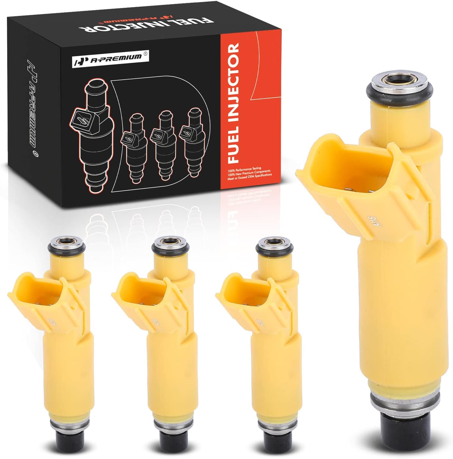 A-Premium Fuel Injectors Compatible with Toyota RAV4 2001 2002 2003, L4 2.0L, Gas, Set of 4, Replace# 2320928050, 232090H010