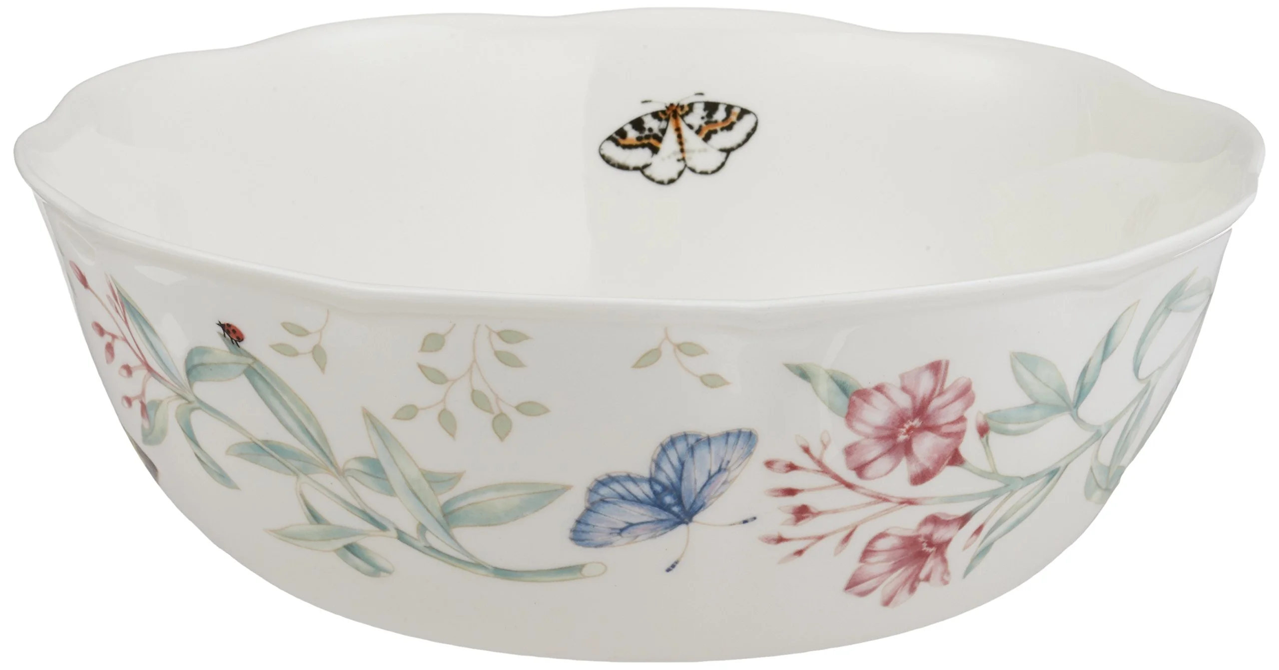 Lenox Butterfly Meadow Porcelain 2.25 Quart Serving Bowl
