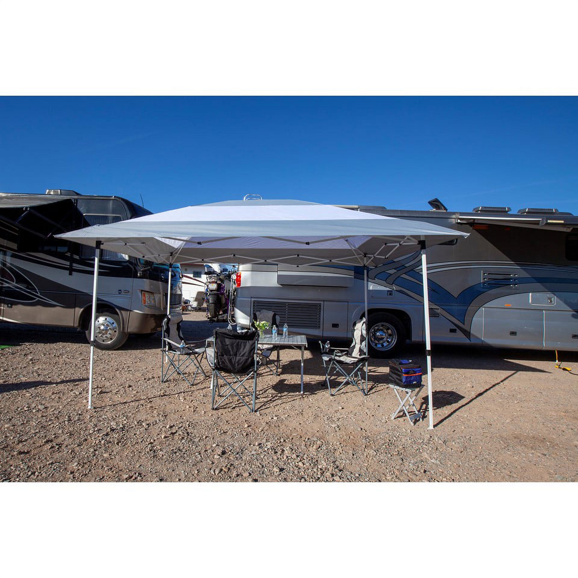 Z-Shade 14 x 10 Foot Prestige Instant Shade Canopy Shelter, Grey & White