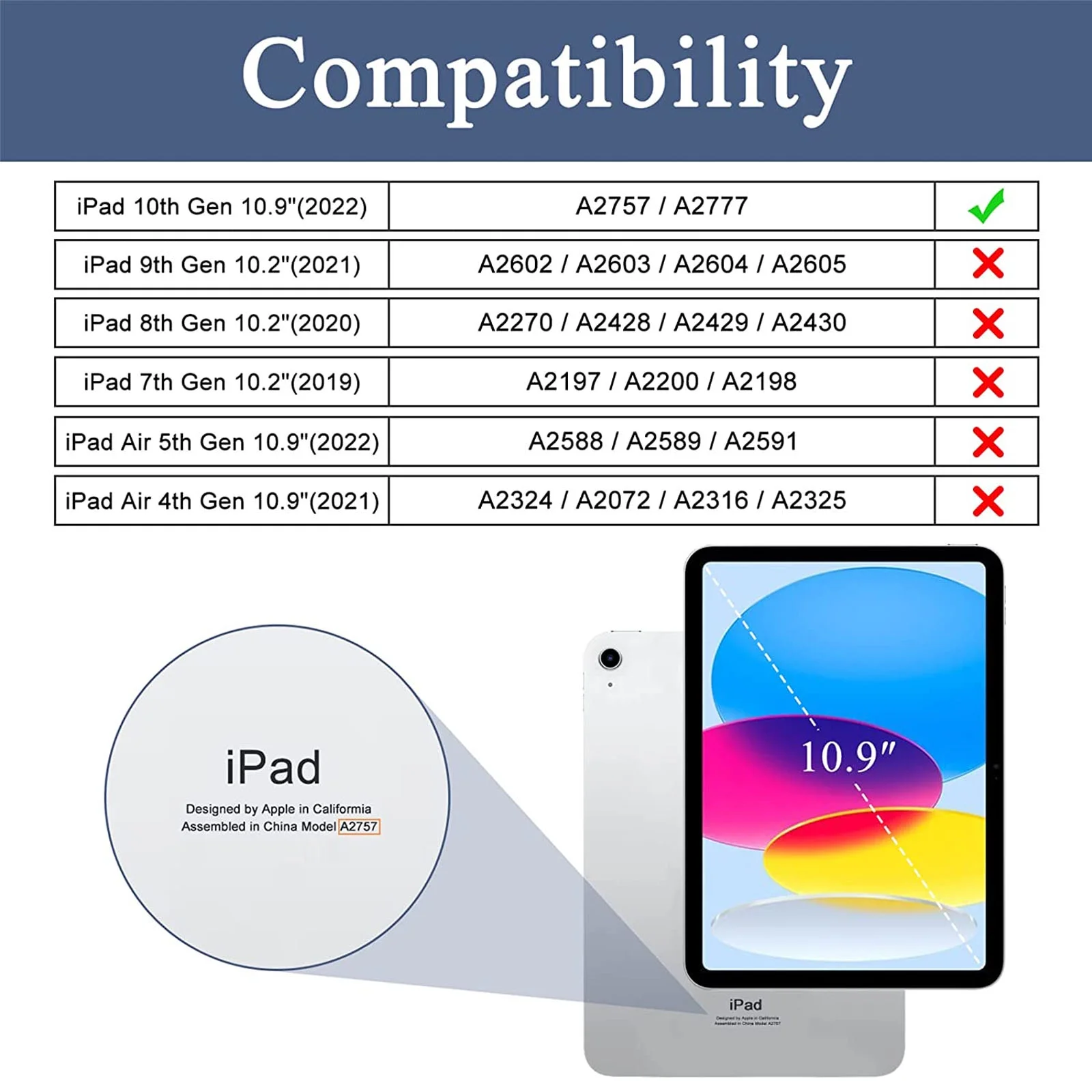 Decase for Apple iPad 10th Generation 10.9