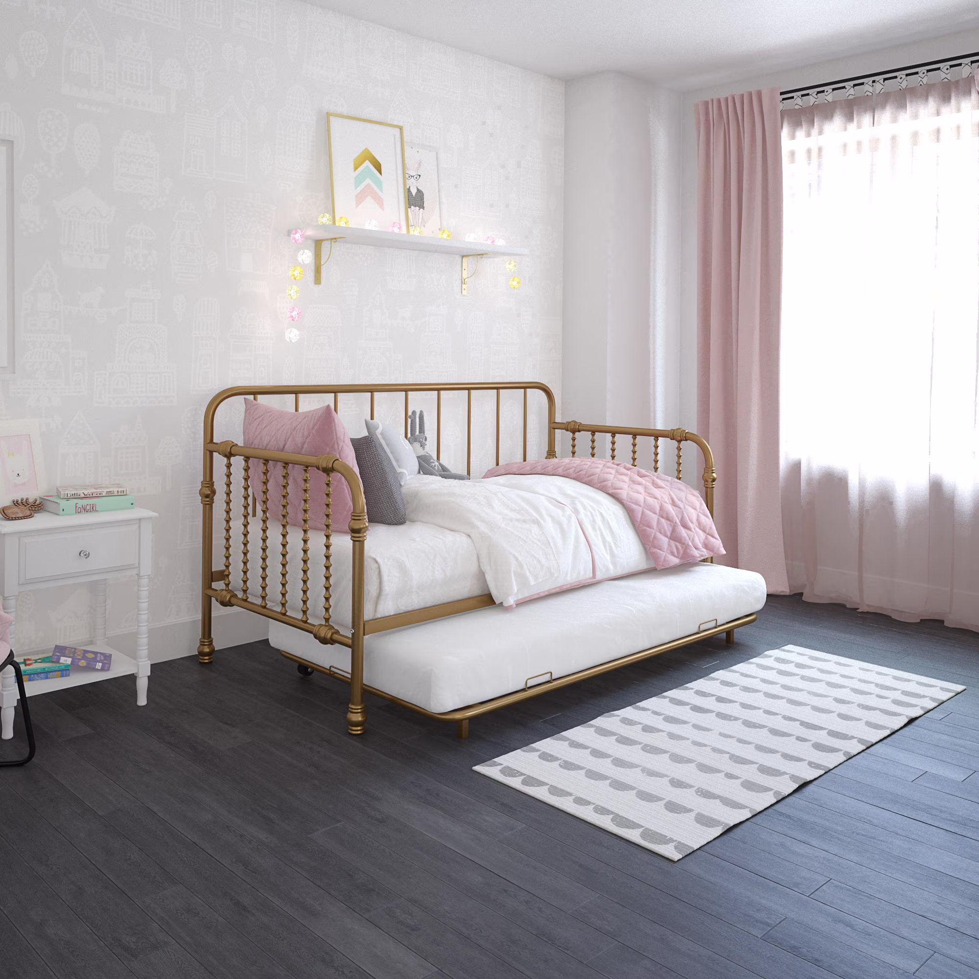 Little Seeds Monarch Hill Wren Metal Daybed with Trundle