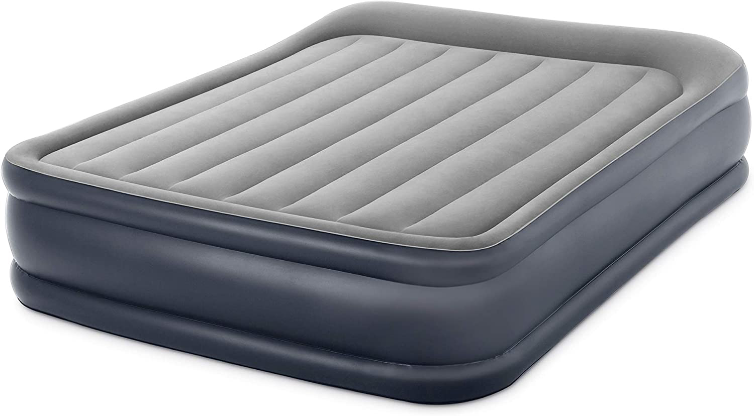 Air Mattress Queen With Built In-Pump - Standard Series Pillow Rest Raised Airbed(Grey)