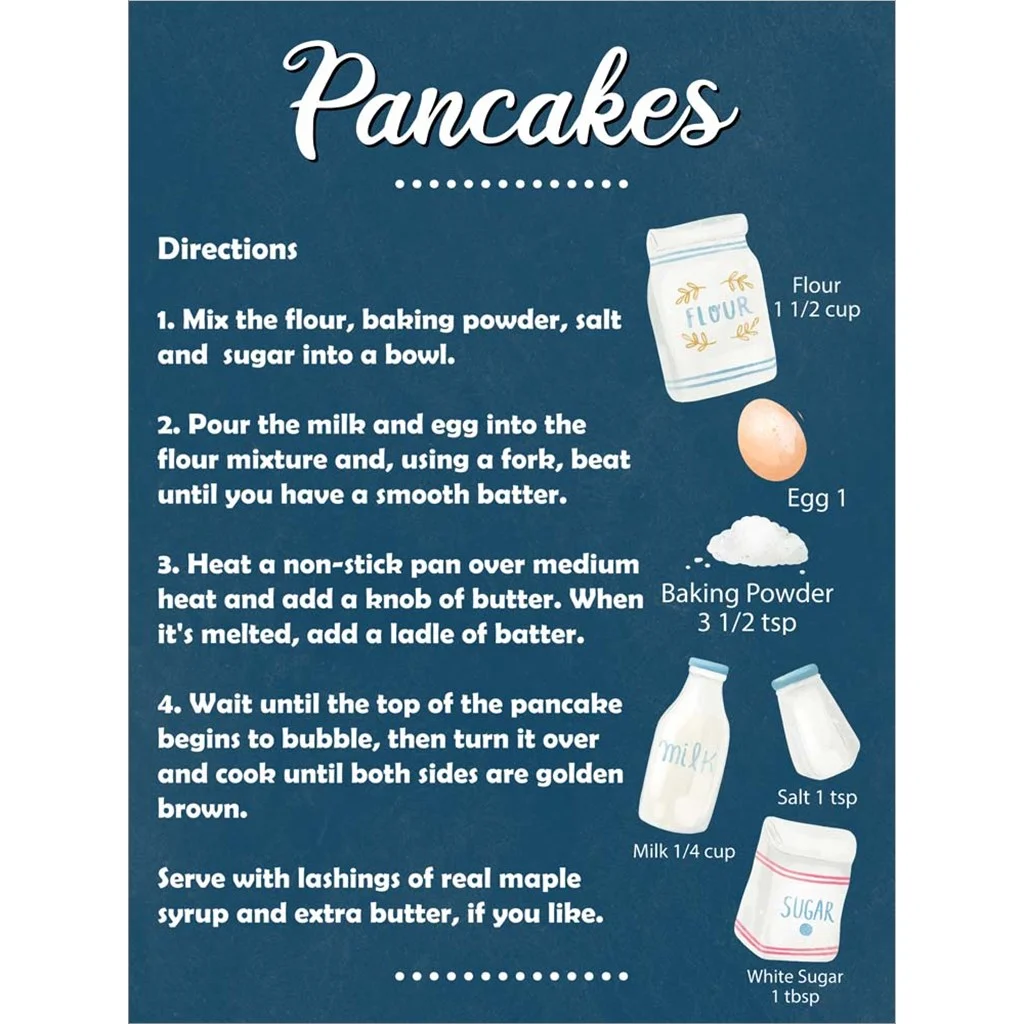 Great Art Now Pancakes by Kimberly Allen, Canvas Wall Art, 12W x 16H