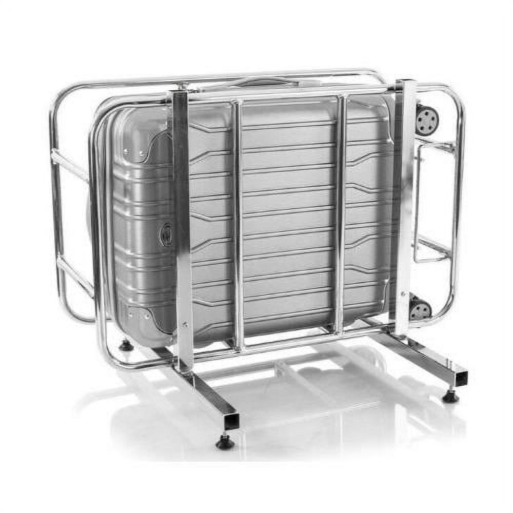 Heys Xtrak 21-Inch Lightweight, TSA Combination Lock, Expandable, Telescopic Handle System Carry-On Luggage with Spinner Wheels Silver