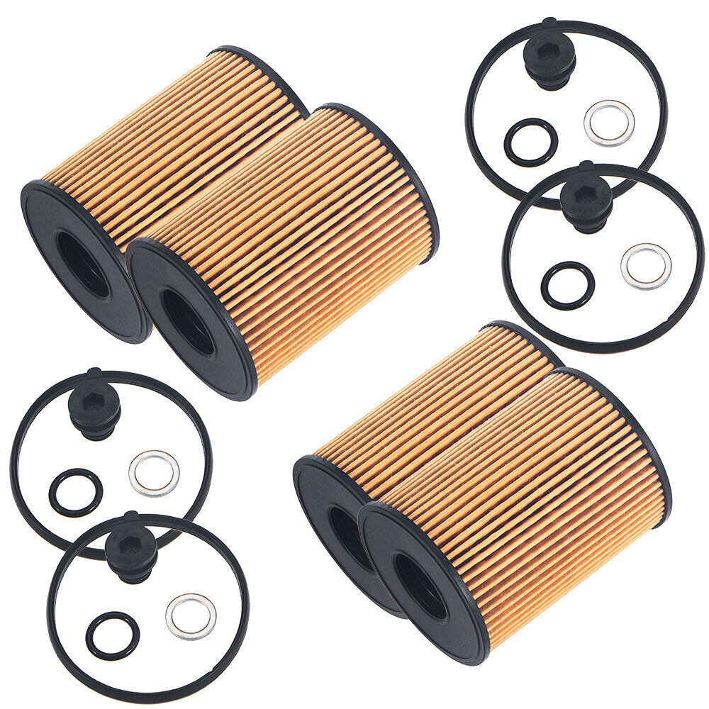 Replacement Oil Filter Kit 4 Sets with Seals 26350-2S000 for Hyundai Santa Cruz 2.5L KIA Engines