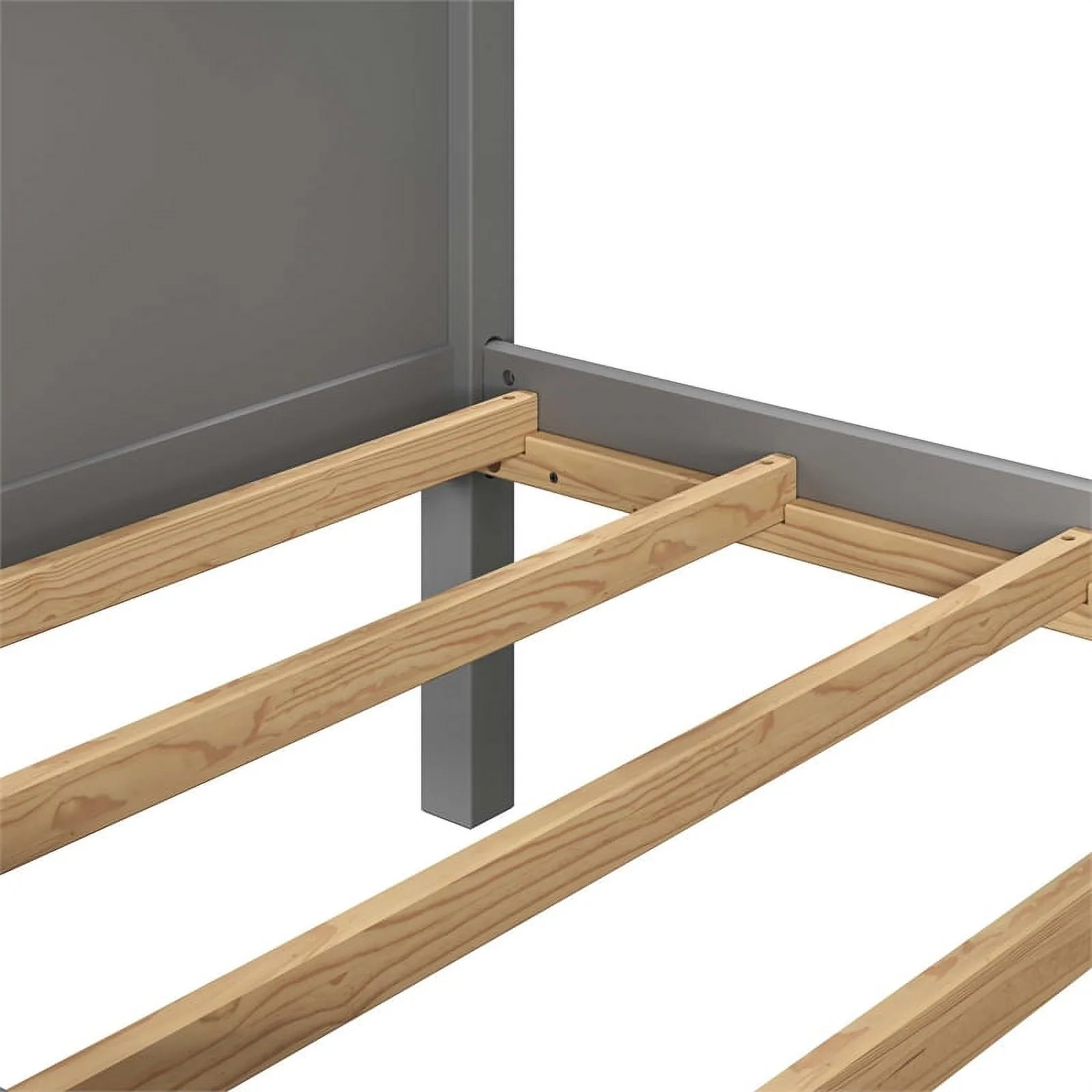 Linon Tilda Wood Twin over Full Bunk Bed in Gray