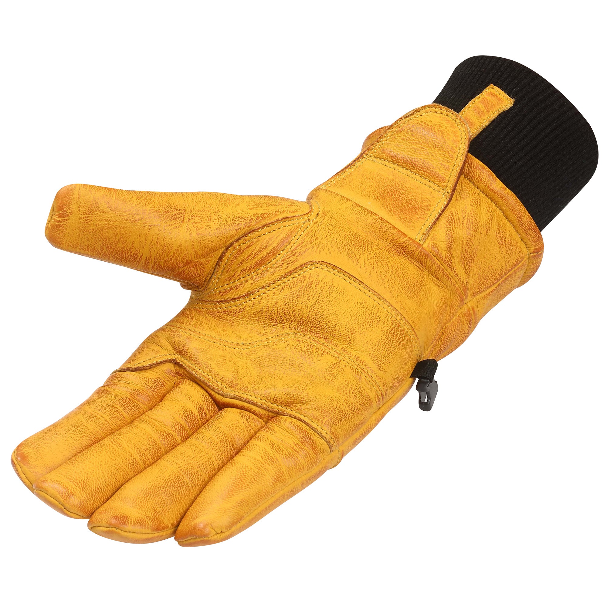 Vance Snow Goatskin Leather Waterproof Insulated Ski and Snowboard Gloves, Natural Tan