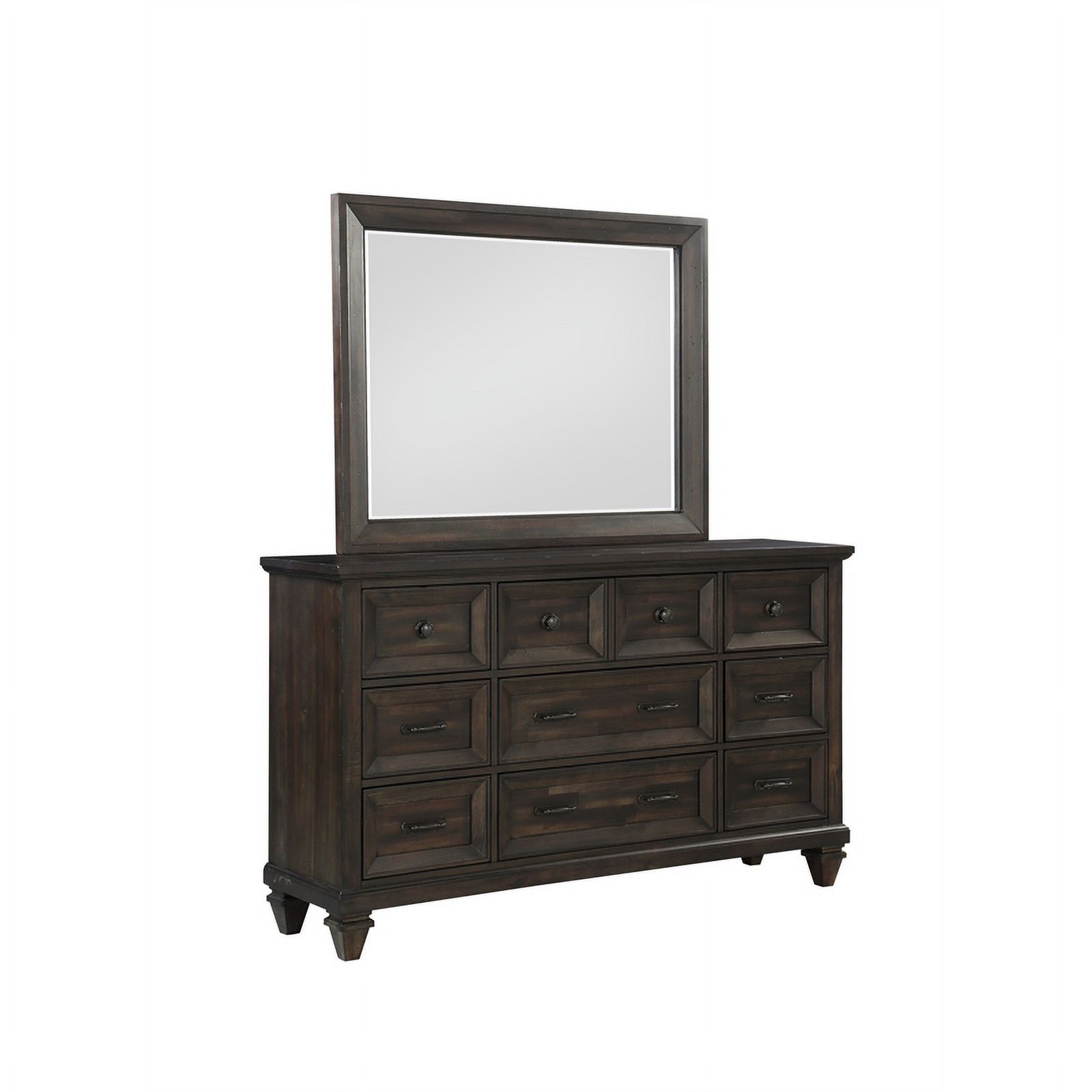 New Classic Sevilla 4-Piece Wood Cal King Bedroom Set with Chest in Walnut