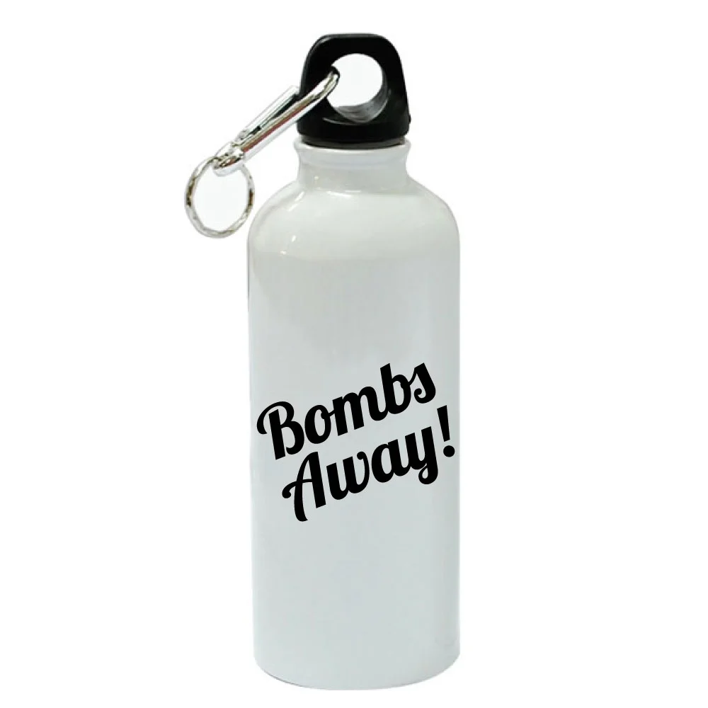 Bombs Away White Aluminum Sports 20 oz Water Bottle