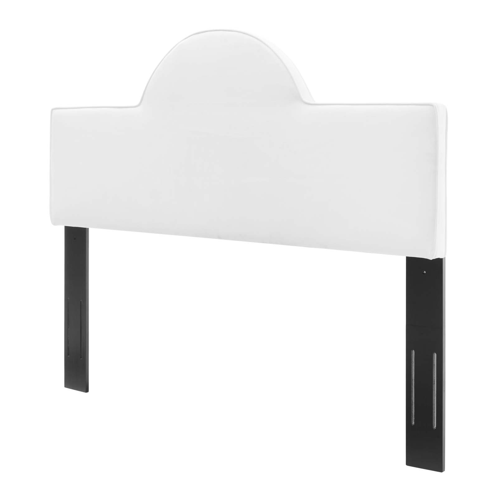 Headboard, King Size, Velvet, White, Modern Contemporary Urban Design, Bedroom Master Guest Suite
