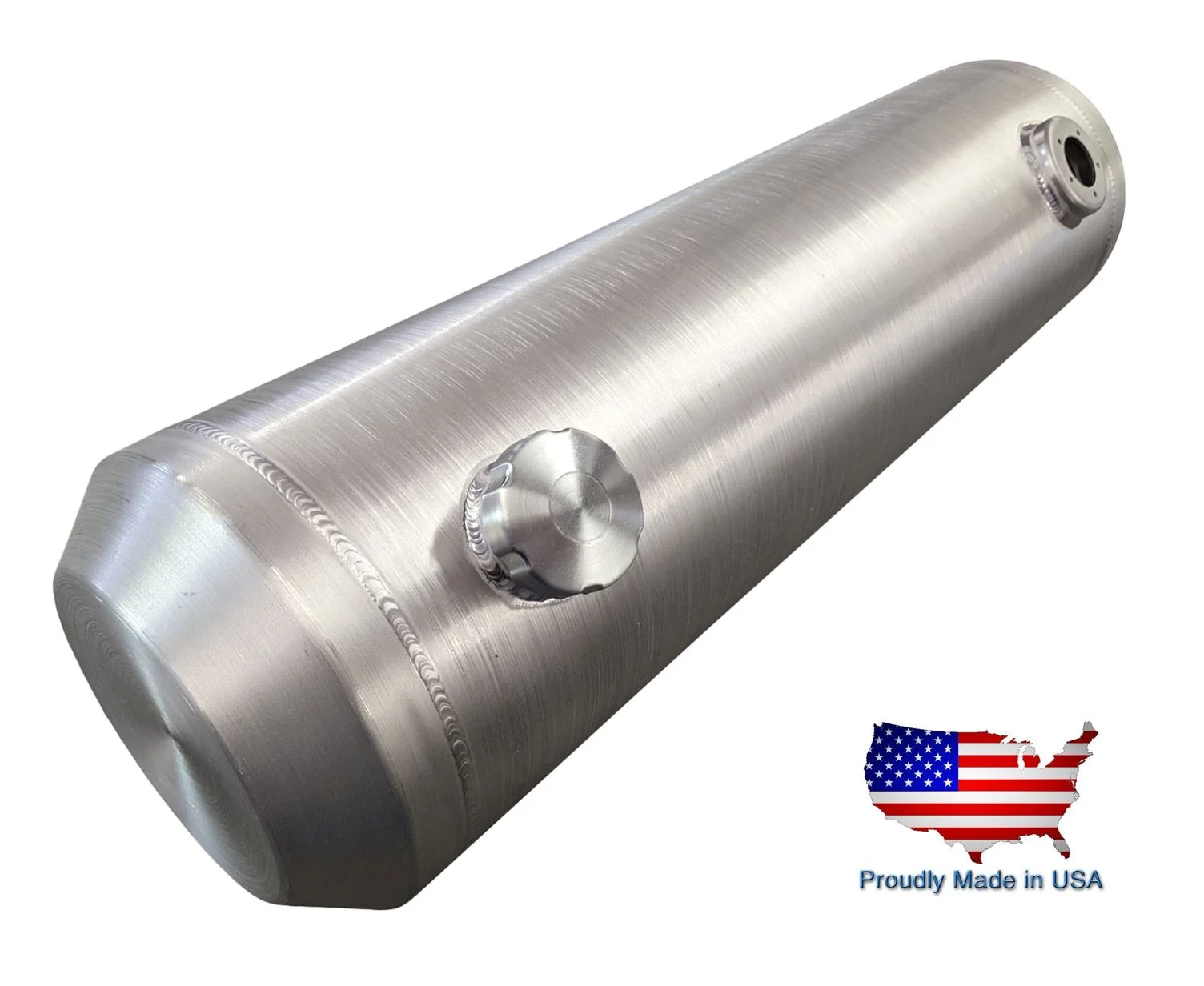 10x33 End Fill Spun Aluminum Gas Tank with Sending Unit Flange - 11 Gallon