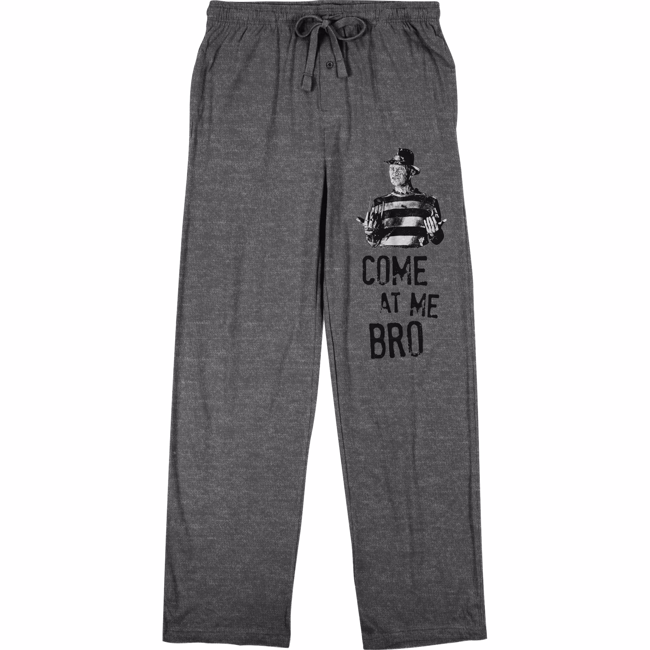 Nightmare On Elm Street Freddy Krueger Come At Me Bro Men's Black Sleep Pajama Pants-XL