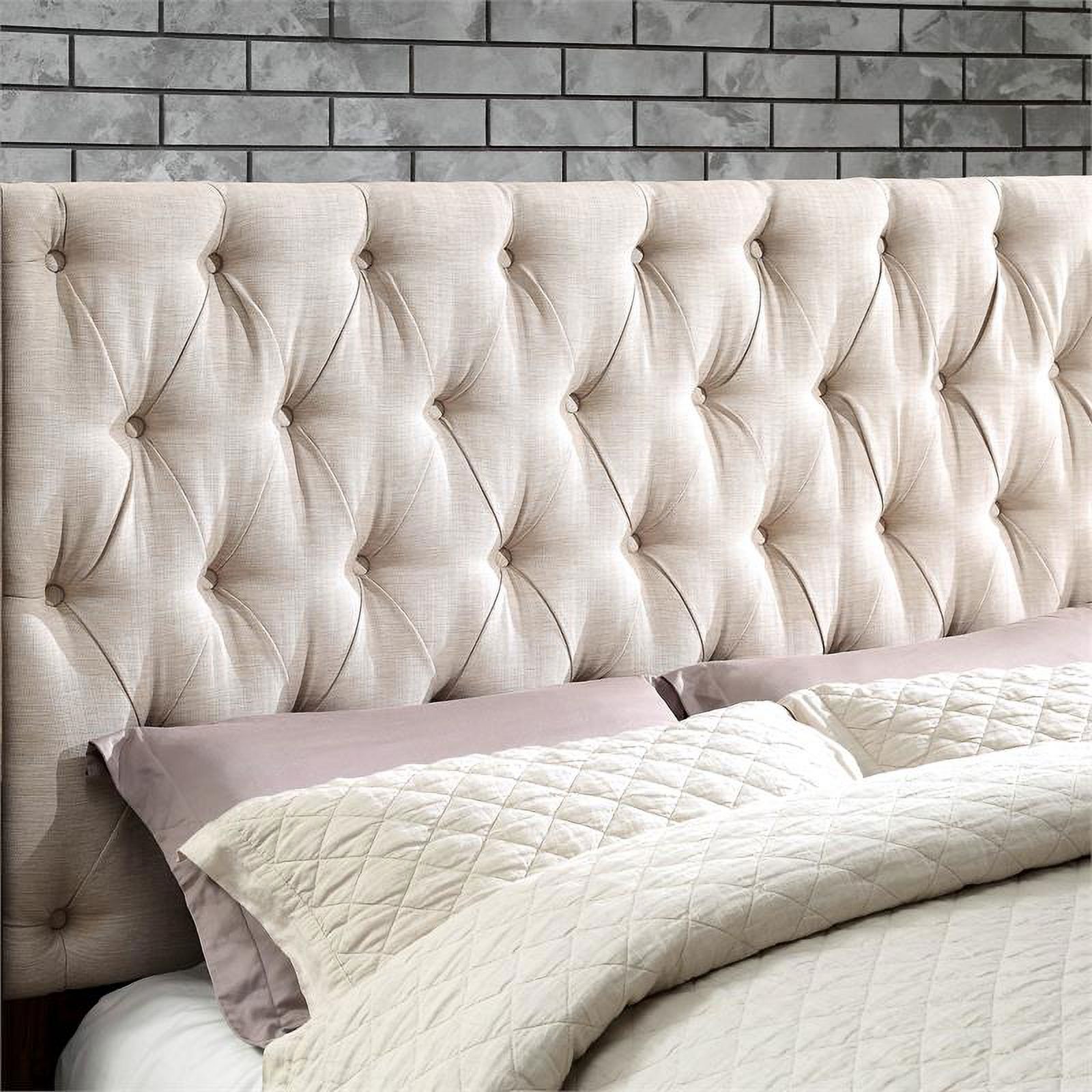 Bowery Hill Farmhouse Wood Queen Panel Bed in Rustic Natural Tone