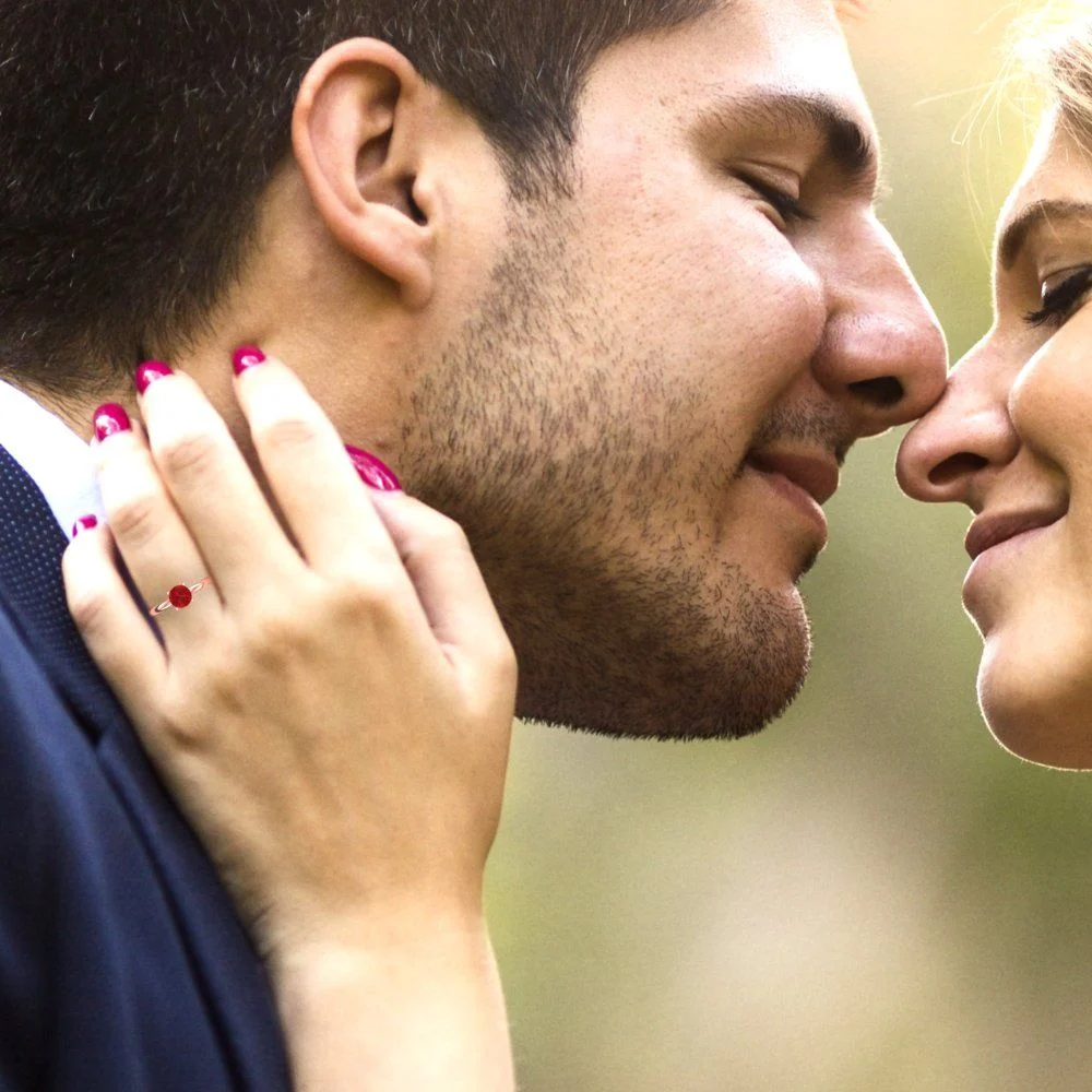 1.0 ct Brilliant Round Cut Clear Simulated Diamond 18K Rose Gold Solitaire Ring SZ 7