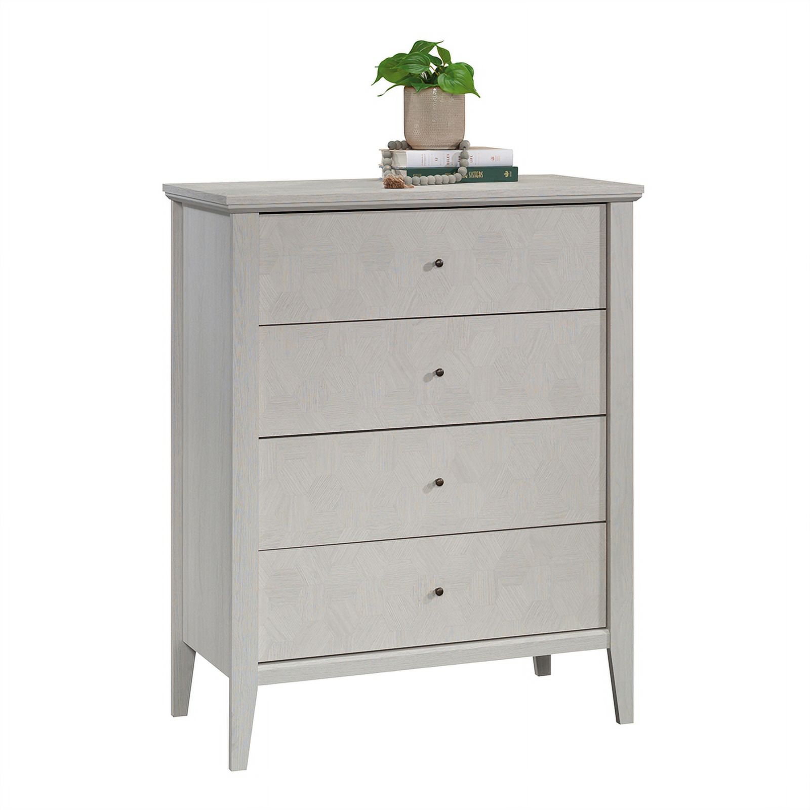Pemberly Row Modern Engineered Wood 4-Drawer Chest in Glacier Oak
