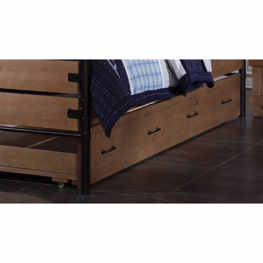 Teledu Adams Trundle Twin In Antique Oak 30612 (Wood) (75