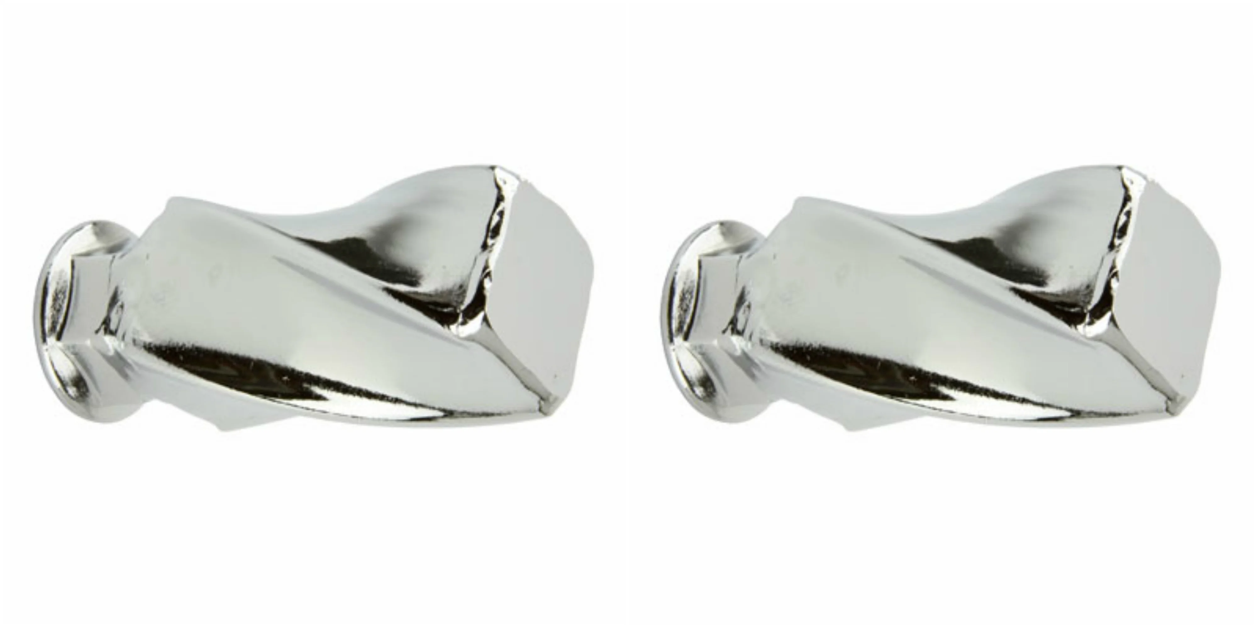 2 - Twisted Square Nuts 3/8 x 26t Chrome. Bicycle nut, bike nut, lowrider, beach cruiser, chopper, mountain, limo
