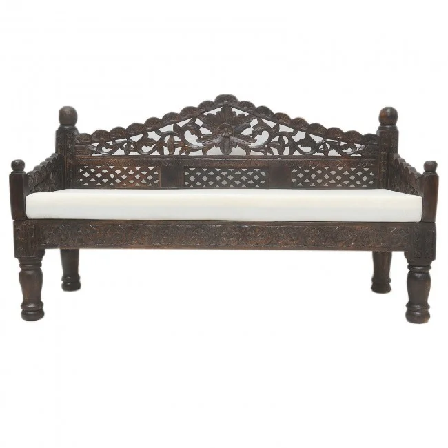 SILAW Hand Carved Daybed Chocolate