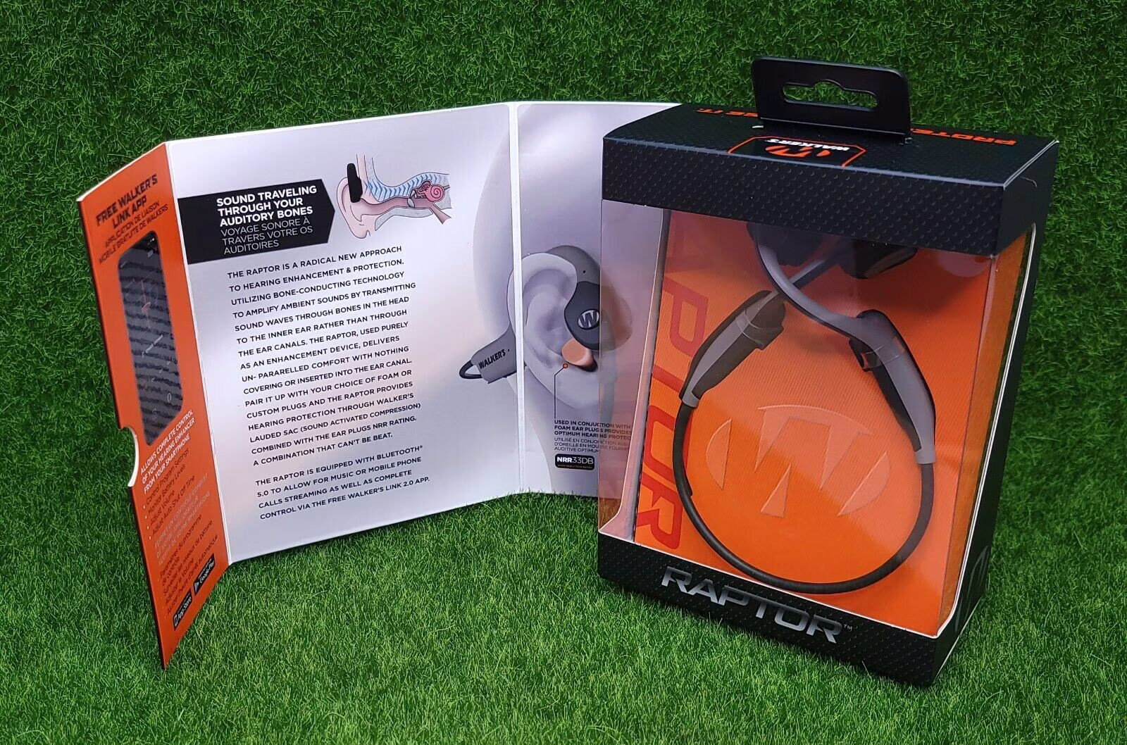 Walkers Raptor Bone Conducting Hearing Enhancer/Protection Bluetooth - GWP-BCON