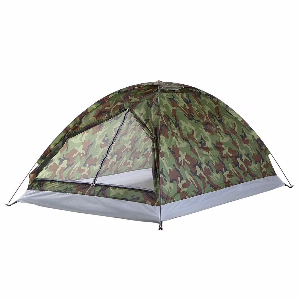 Maboto Camping Tent for 2 Person Single Layer Outdoor Portable Camouflage
