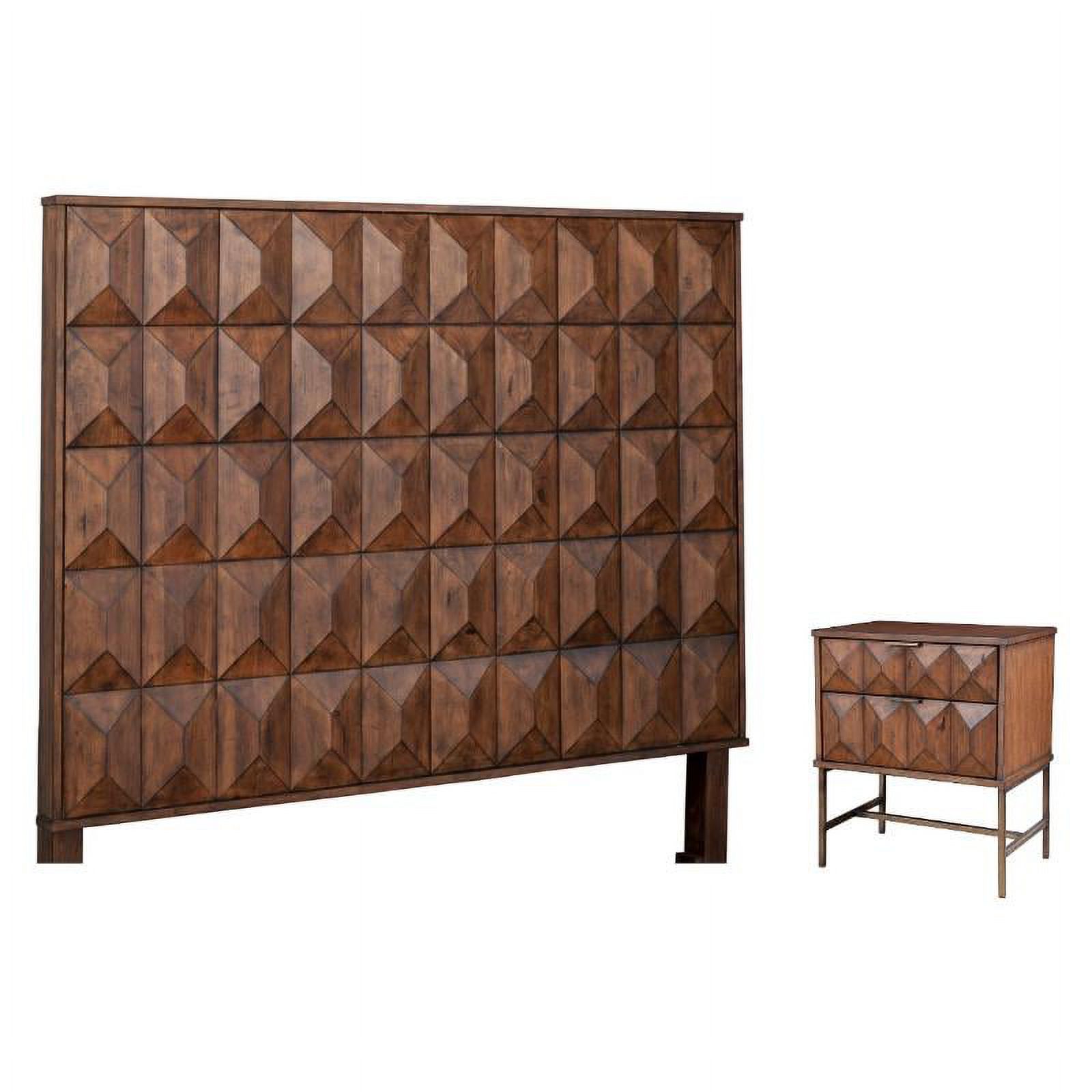 Home Square 2-Piece Set with Trig California King Headboard & Nightstand