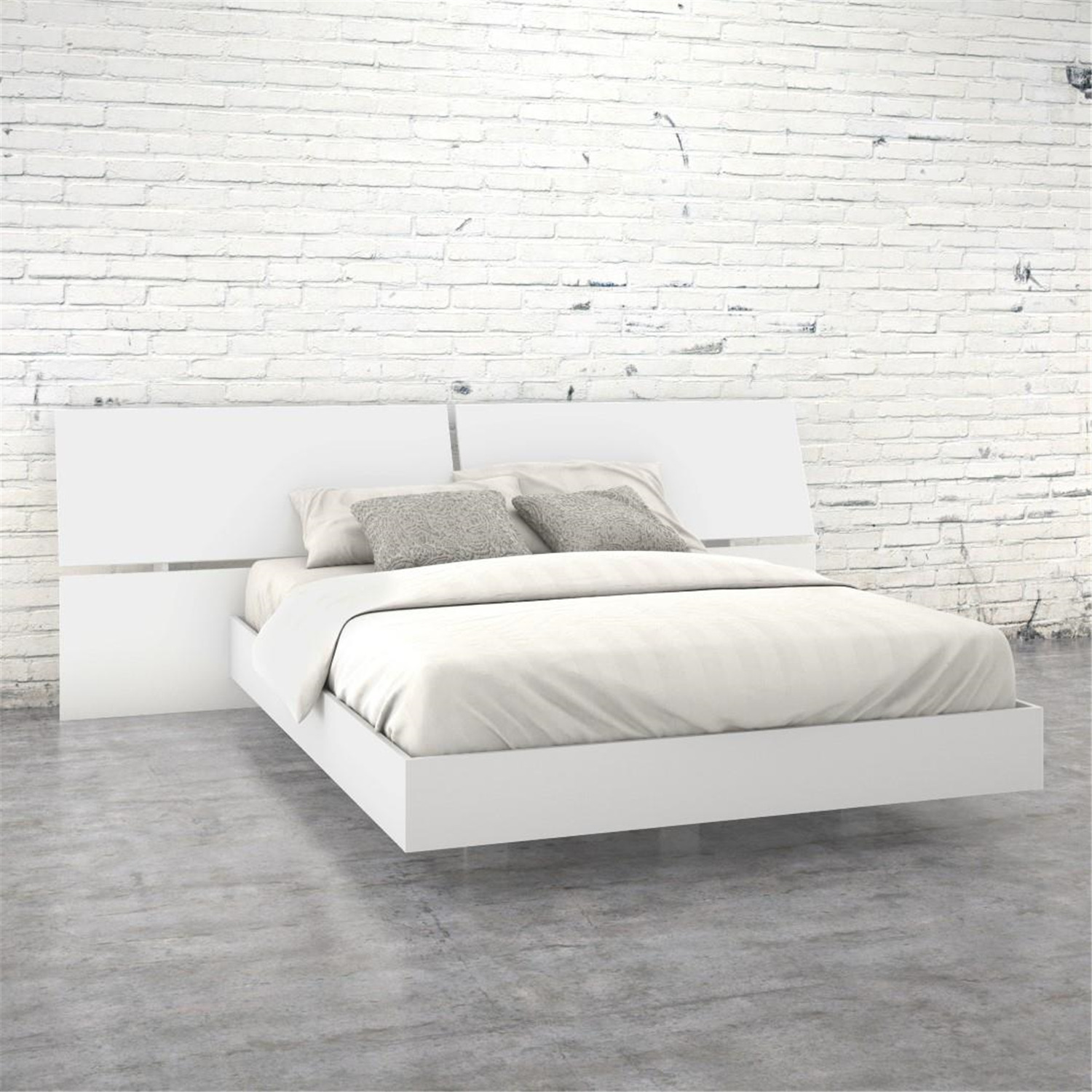 Nexera Panoramic Headboard and Platform Bed