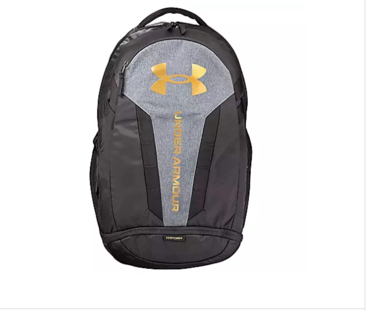 Mens Under Armour Hustle 5.0 Backpack Black/Gold