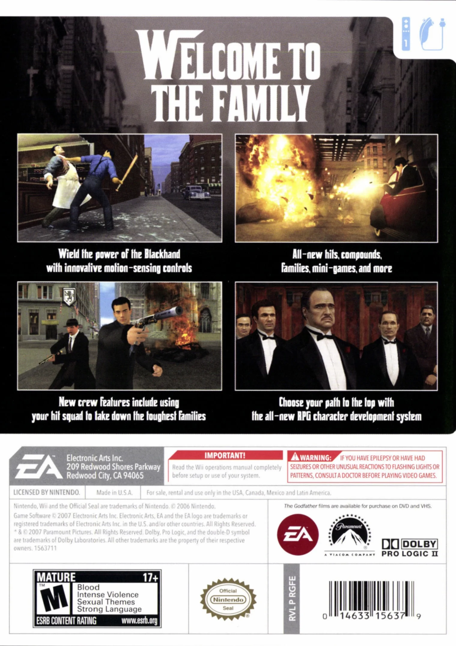 The Godfather Blackhand Edition - Blackhand Edition - Wii