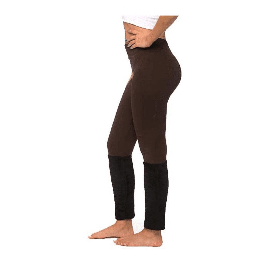 Coco Limon Women's Leggings With Fur Leg Warmers, Various Colors: L/XL/ Brown/Black