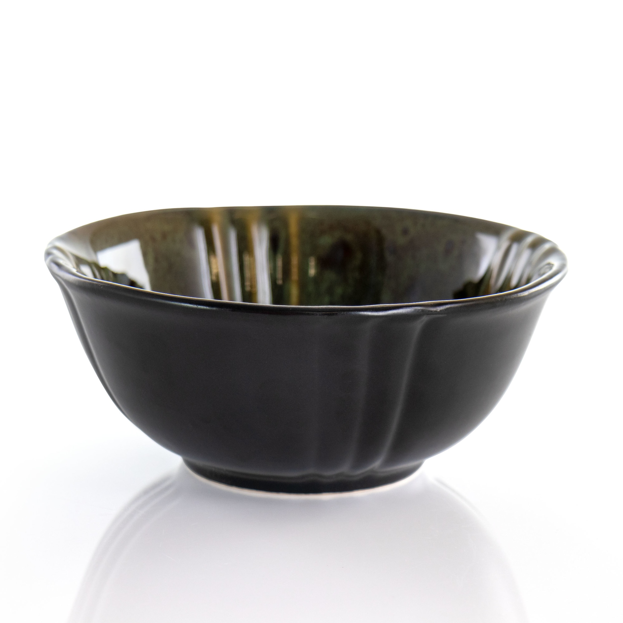 Elama  16 Piece Jade Waves Stoneware Dinnerware Set, Green