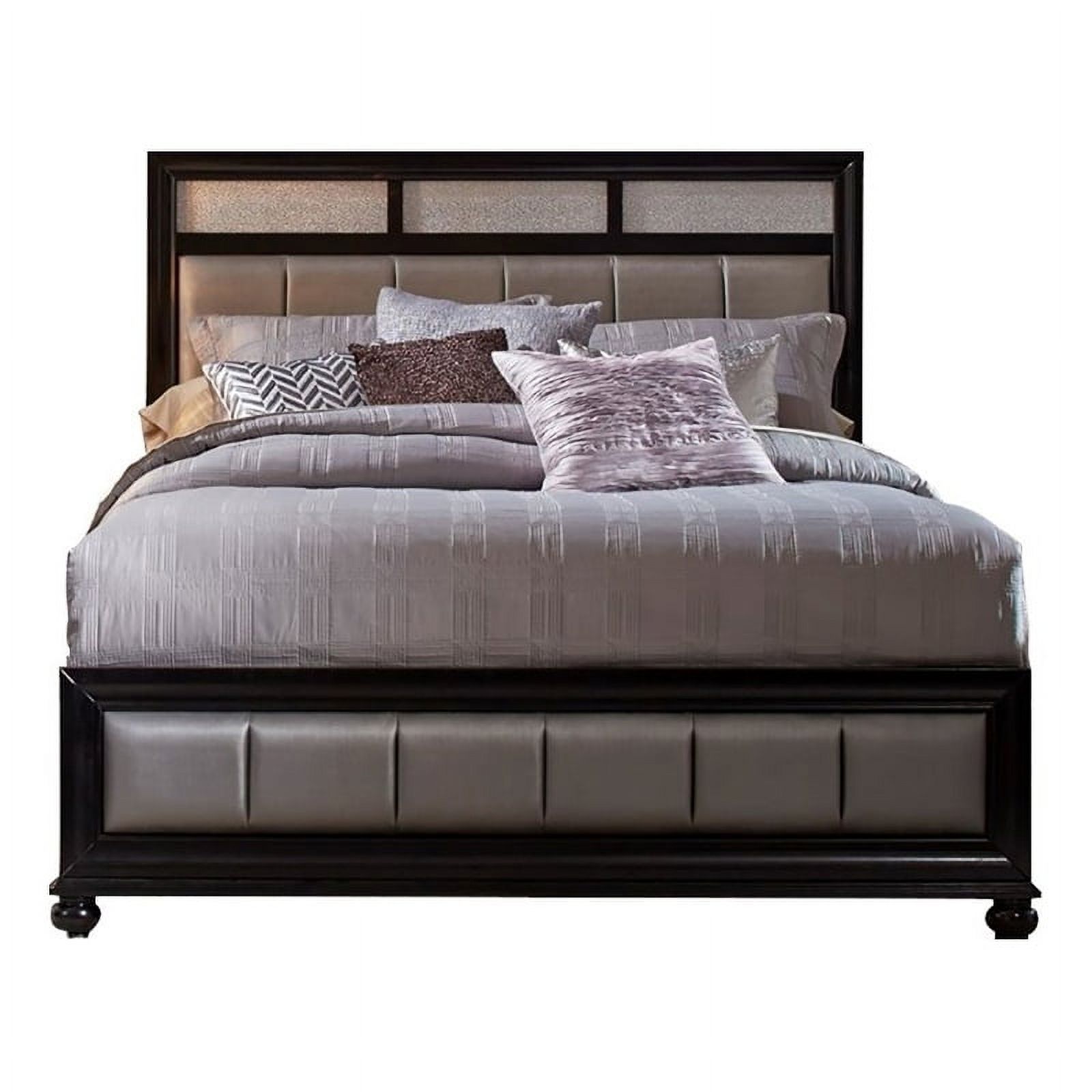 Stonecroft Furniture Bay Street Contemporary Wood Queen Panel Bed in Black