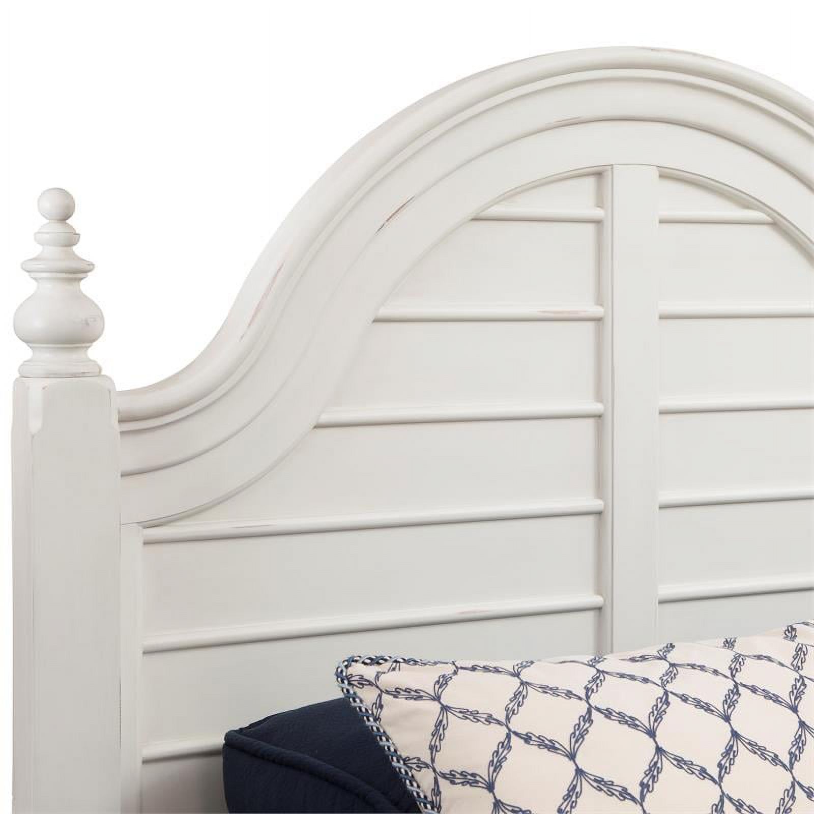 American Woodcrafters Rodanthe Dove White King Wood Panel Headboard