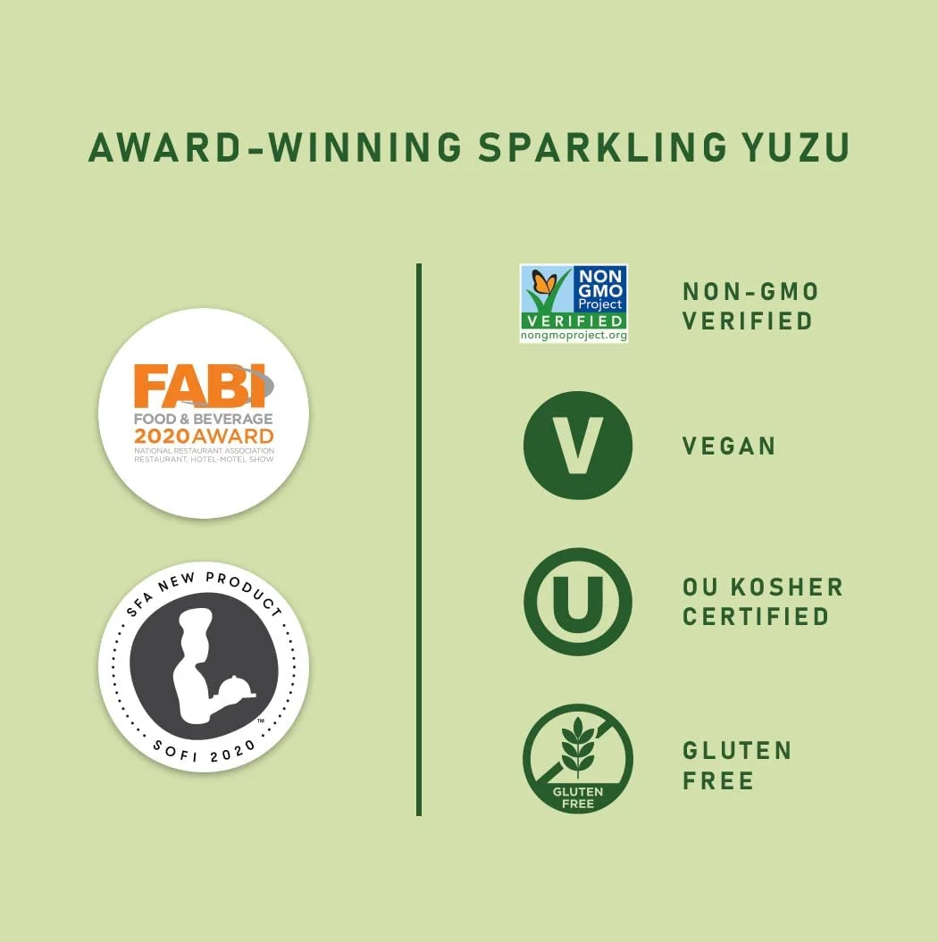 Moshi Yuzu Unsweetened Sparkling Drink - 12 oz (12 Glass Bottles)