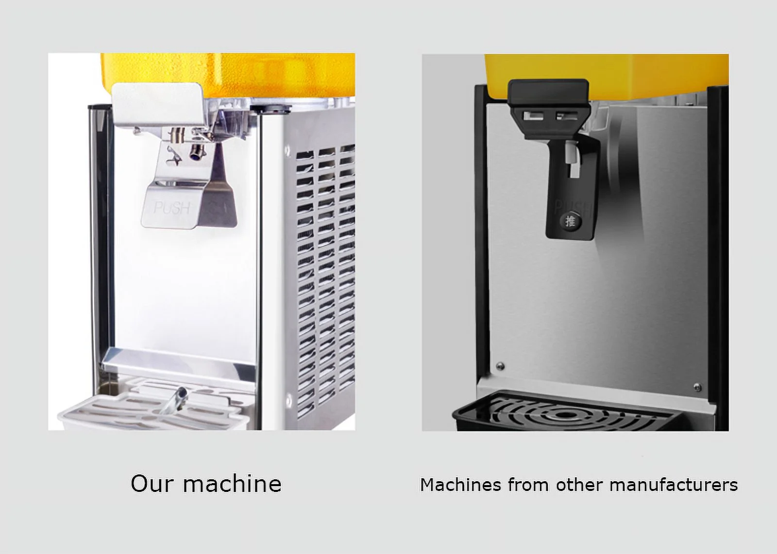 INTSUPERMAI Commercial Self-service Cold Juice Beverage Refrigerated Machine Drink Dispenser Single Cylinder Cafeteria Restaurant 12L