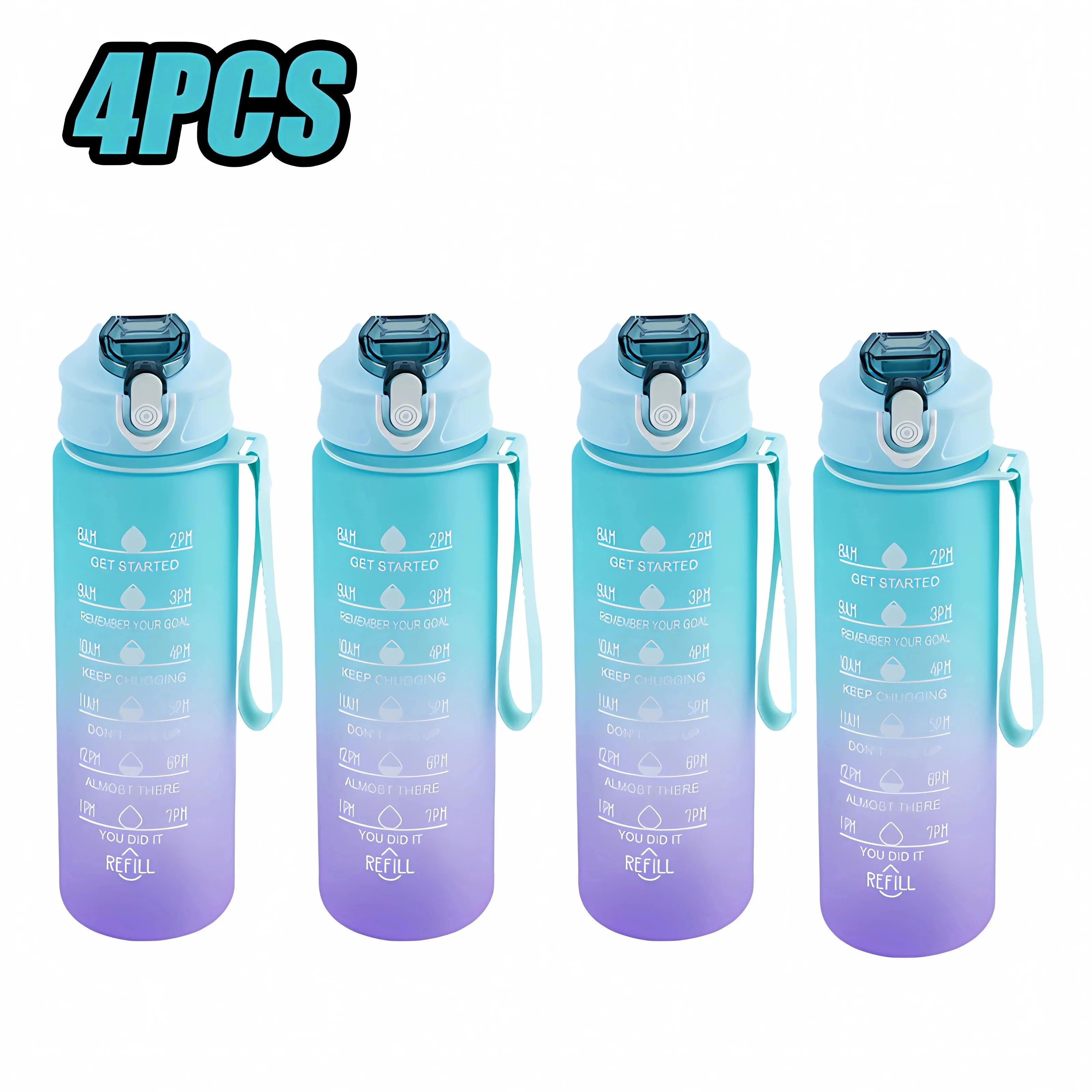 900ML Sports Water Bottle with Time Marker Leak-proof Cup Motivational Portable Water bottle for Outdoor Sport Fitness BPA Free