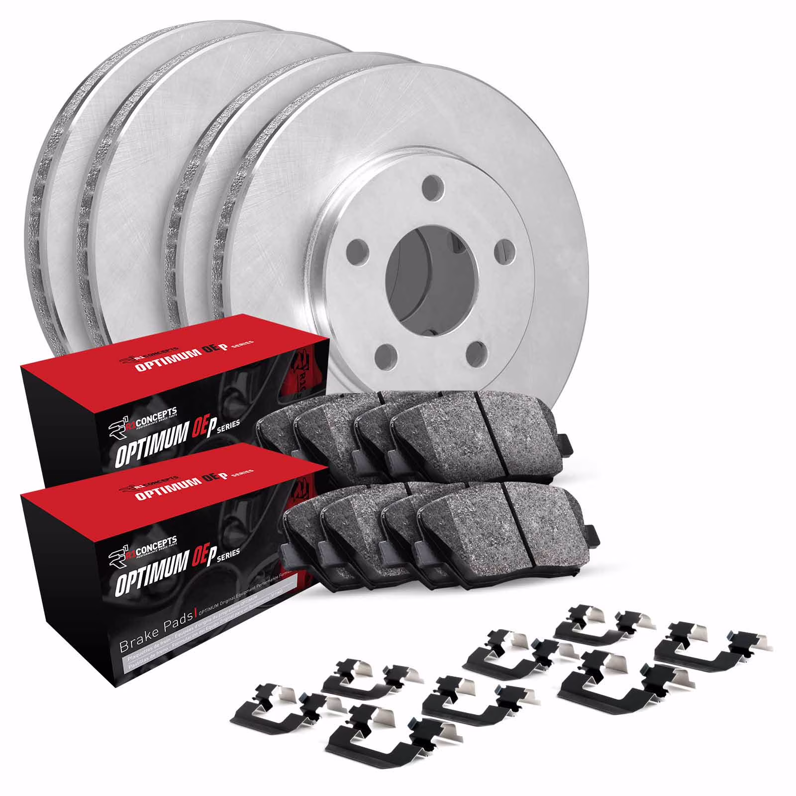 R1 Concepts Front Rear Brake Rotors Blank Optimum Oe Pads Hardware Wfuh2 42021 Fits select: 1994 JEEP GRAND CHEROKEE