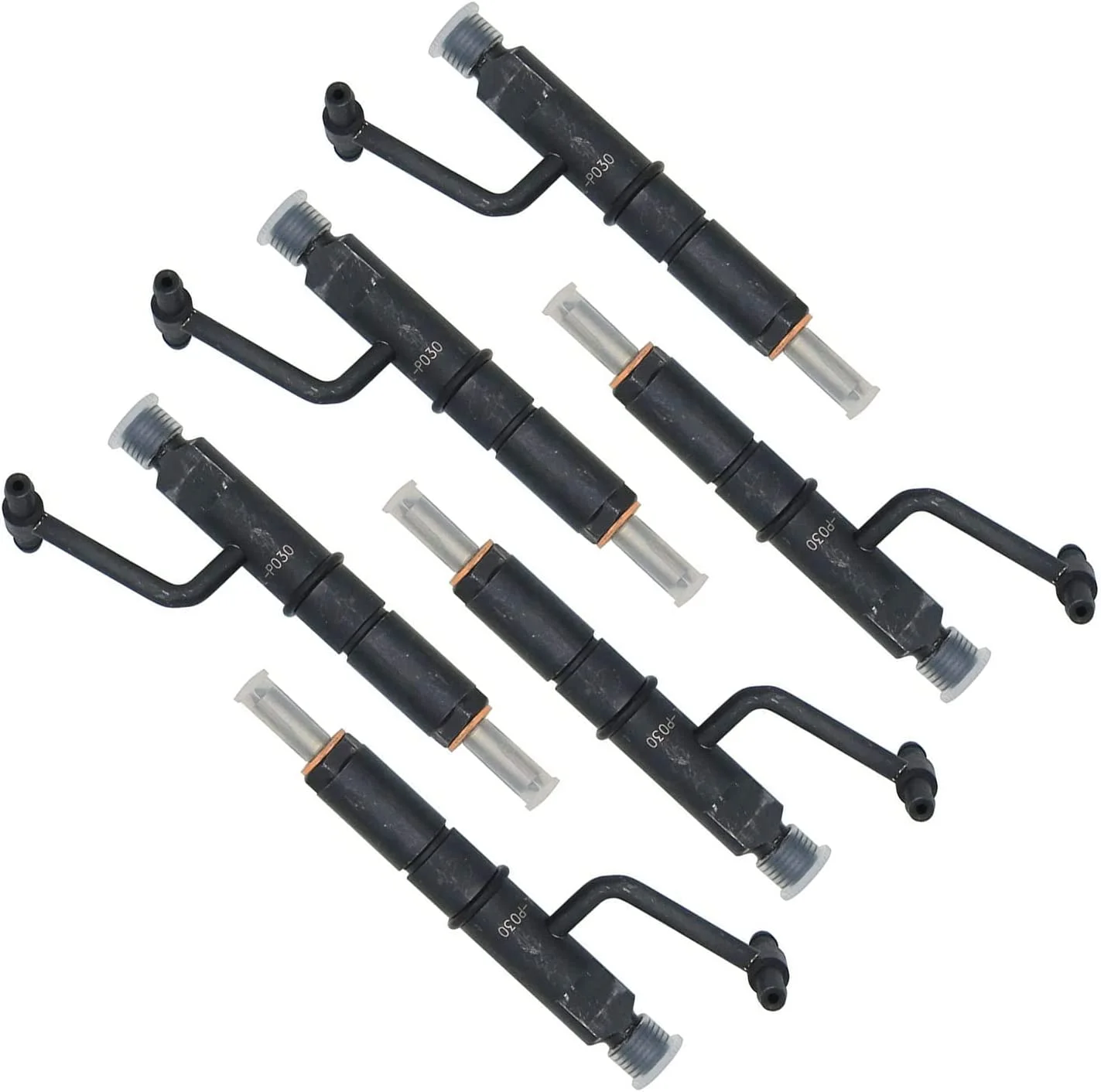Seapple 6 pcs Fuel Injector Assembly 093500-4240 6221-11-3100 Compatible with Komatsu 6D108 S6D108 WA380-3