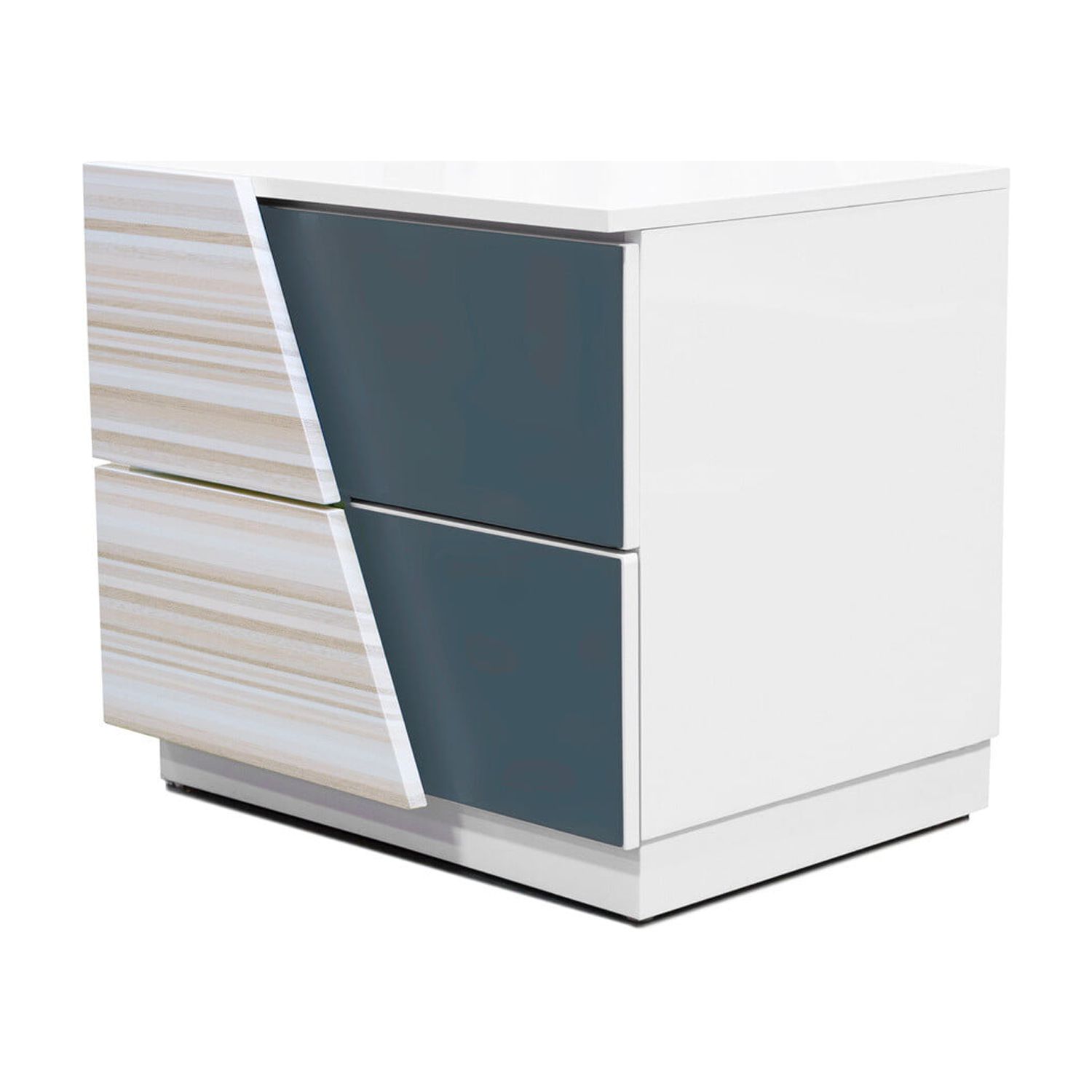 Best Master Manchester 5-Piece Wood Cal King Bedroom Set in Zebra/White