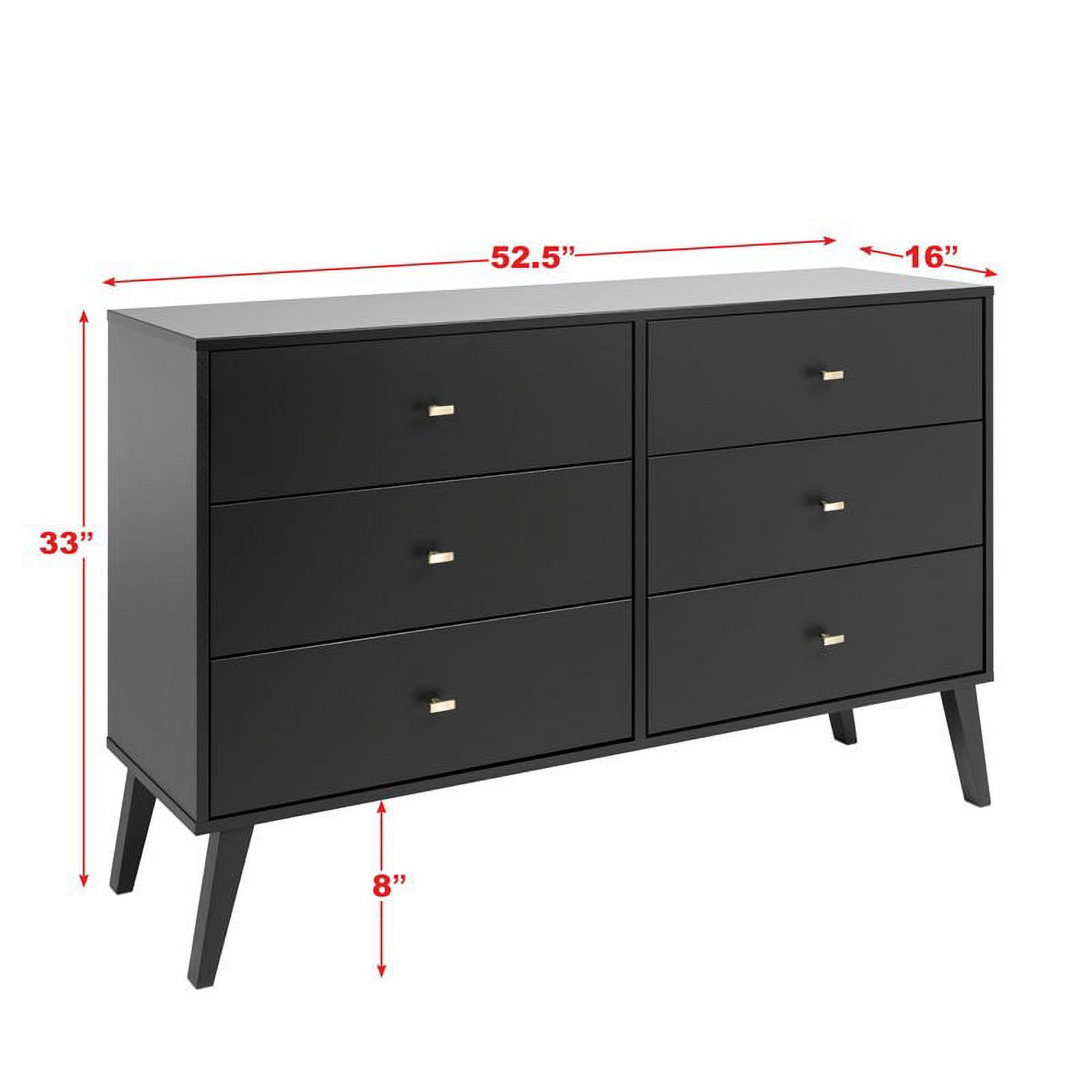 Home Square 4-Piece Set with 2 Nightstands Double Dresser and 4-Drawer Chest