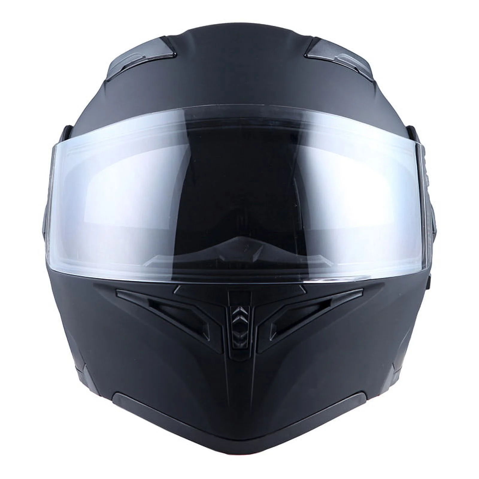 1Strom Motorcycle Street Bike Modular Flip up Dual Visor Full Face Helmet HB89 Matt Black