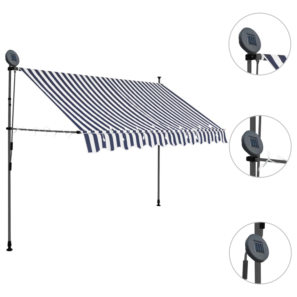 Manual Retractable Awning with LED 118.1